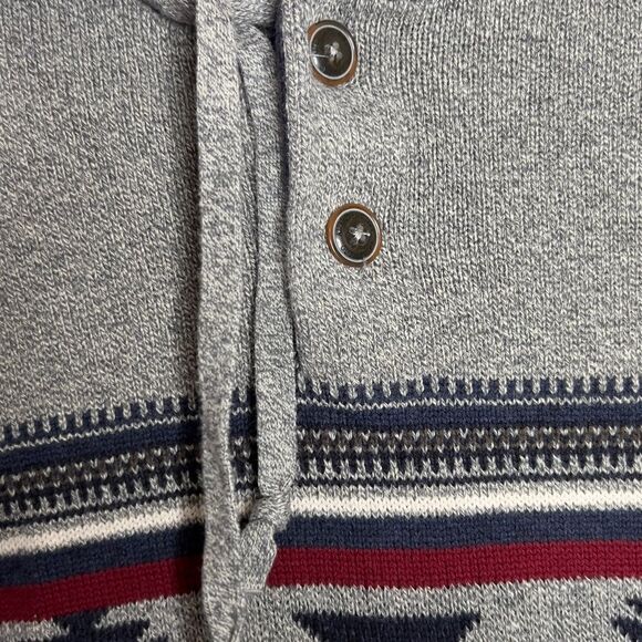 100% cotton American Eagle aztec Hooded Sweater Small - Picture 8 of 15